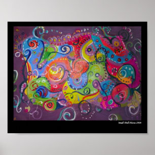 Poster pintura em espiral de Abstrato