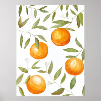 Poster Pintura em Grove Laranja