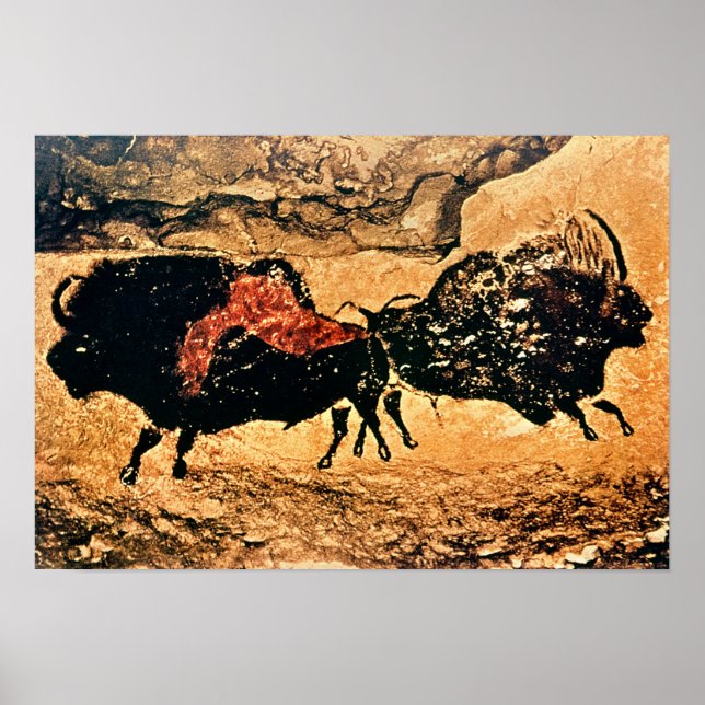 Poster Pintura em rocha de bison, c.17000 BC (Frente)