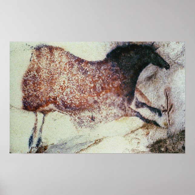 Pôster Pintura em rocha de um cavalo galopante, c.17000 B (Frente)