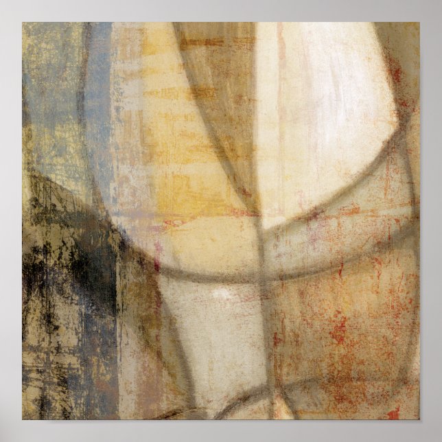 Pôster Pintura em tons de terra texturizados (Frente)