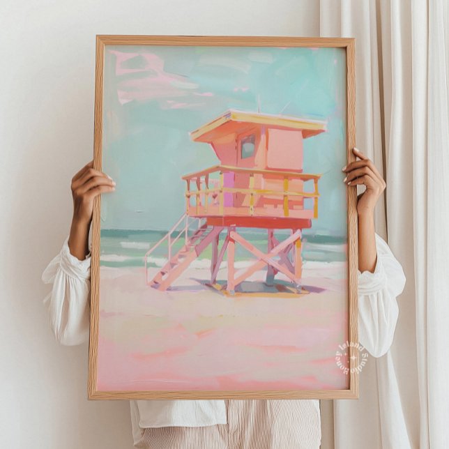 Poster Pintura em Torre de Salvação Costeira, Arte em Par (Criador carregado)