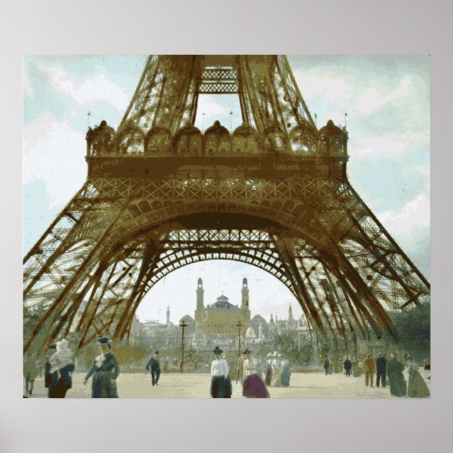 Pôster Pintura em Torre Eiffel (Frente)