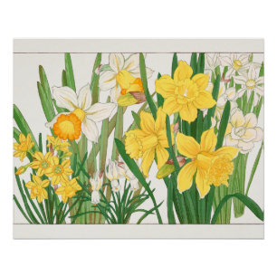 Pôster Pintura em Xilogravura de Narciso, Tanigami Kônan,