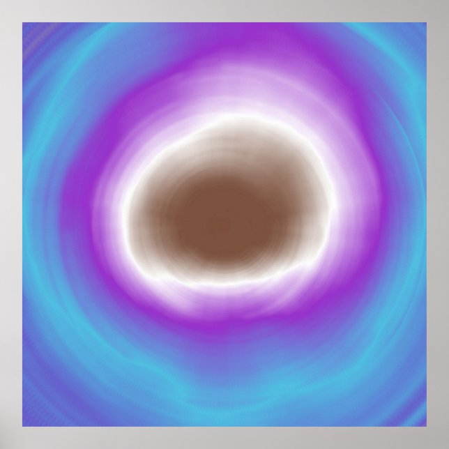 Poster Pintura espiral abstrato acrílica colorida (Frente)
