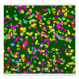 Pôster Pintura Floral brilhante
