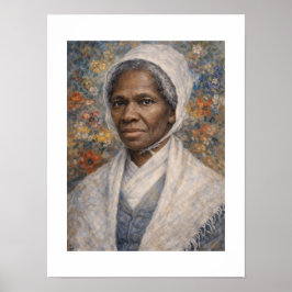 Poster Pintura Floral do Retrato de Sojourner Truth