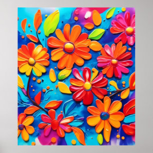 Poster Pintura Floral Joyful