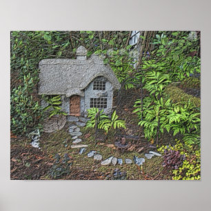 Poster Pintura Fotográfica de Algodão do Jardim Flor