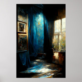 Poster Pintura inspirada no Jazz Azul e Sentimental