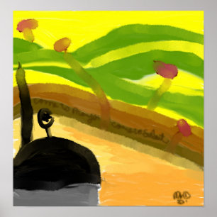 Pôster Pintura islâmica contemporânea da arte moderna