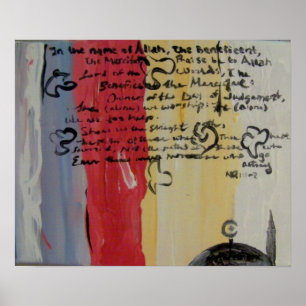 Pôster Pintura islâmica contemporânea da arte moderna