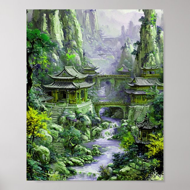 Poster pintura japonesa (Frente)