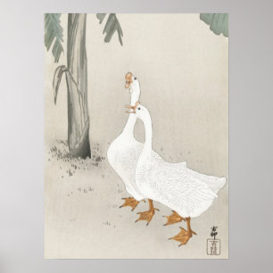 Poster Pintura japonesa por koson ohara, 小 原 古 邨 の 日 本