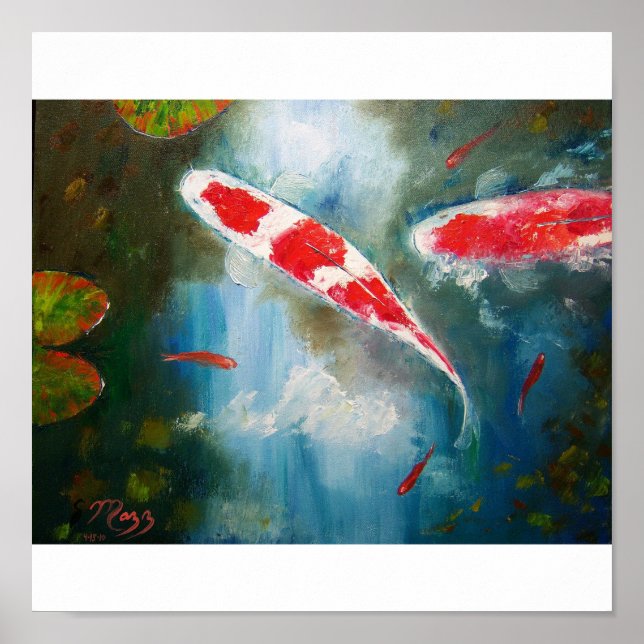Poster Pintura Kohaku Koi (Frente)