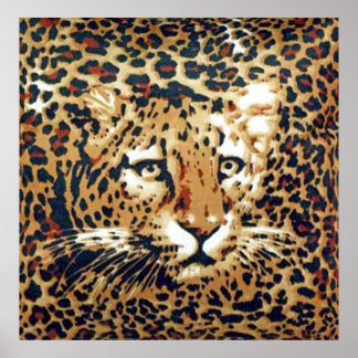 Pôster Pintura-leopardo