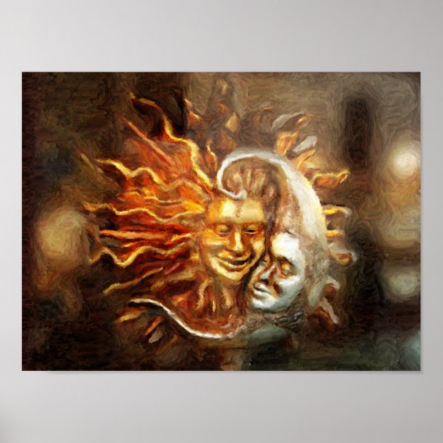 Pôster Pintura: Lunar ama Solar (Frente)
