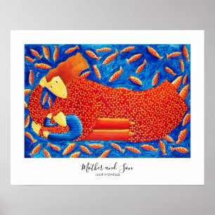 Poster Pintura Mãe e Filho