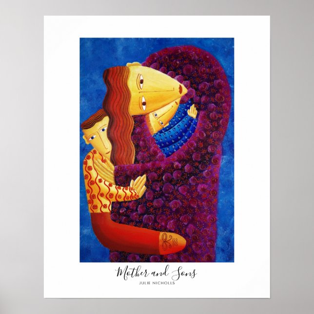 Poster Pintura Mãe e Filhos (Frente)
