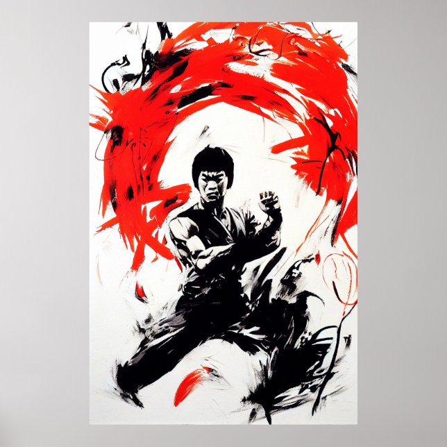 Poster Pintura Marcial Kung Fu Wild Free Spirit (Frente)