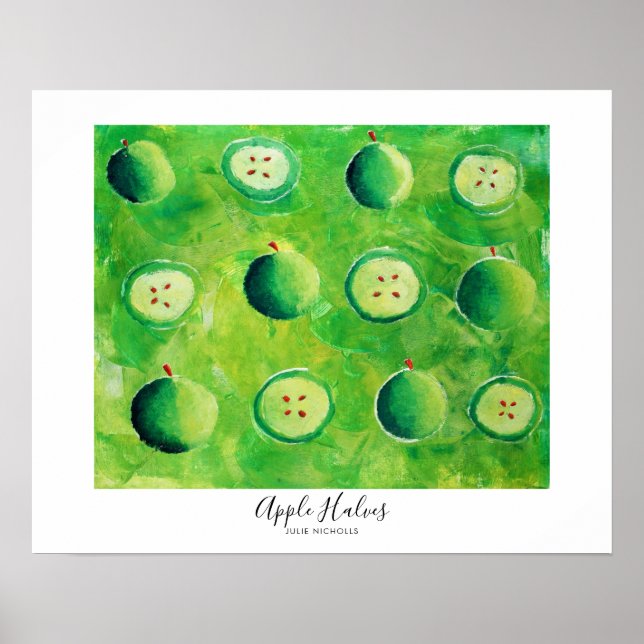 Poster Pintura Metades de Maçã (Frente)