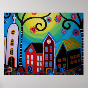 PÔSTER PINTURA MEXICANA DA CIDADE