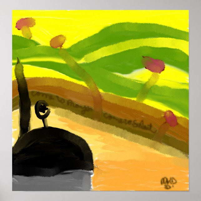 Pôster Pintura Moderna Islâmica Contemporânea (Frente)