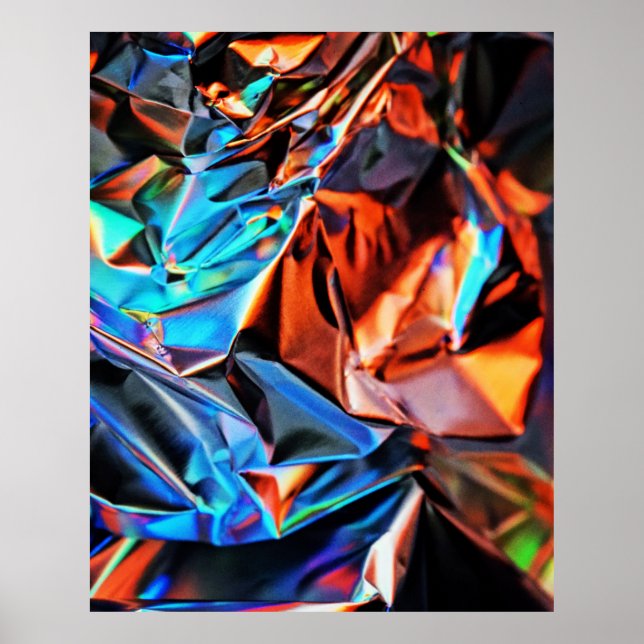 Poster Pintura multicolor de abstrato (Frente)