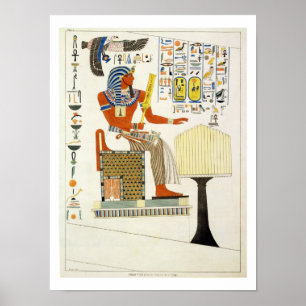 Poster Pintura mural dos túmulos dos reis de Thebes,