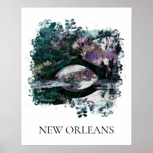 Poster *~* Pintura na ponte de New Orleans City Park