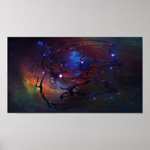 Poster Pintura nebulosa de Brian o Tracer