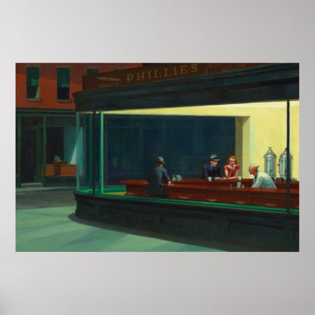 Poster Pintura Nighthawks de Edward Hopper  (Frente)