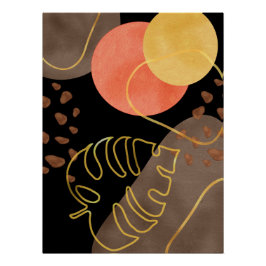 Pôster Pintura Orgânica Cores quentes 