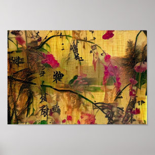 Poster Pintura Oriental. estilo japonês