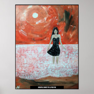 Poster Pintura Oriental por Sunset de Alfred Fox