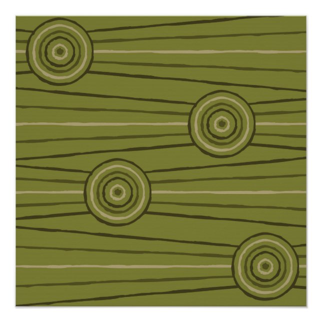 Pôster Pintura original em linha e círculo (Frente)