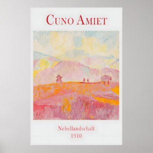 Poster Pintura Paisagem Rosa de Cuno Amiet Pastel