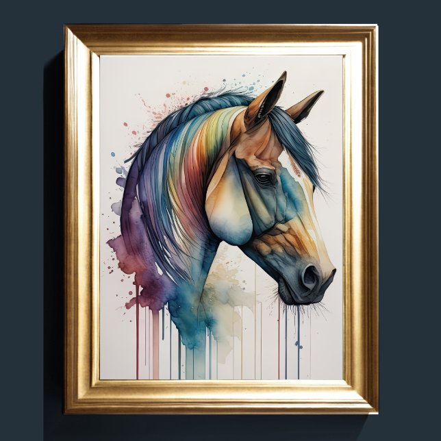 Poster Pintura por Aquarela de Cavalo (Criador carregado)