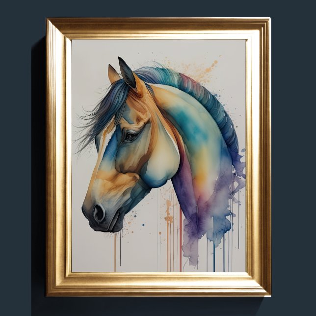 Poster Pintura por Aquarela de Cavalo (Criador carregado)