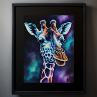 Pintura por Aquarela de uma Girafa 3:4