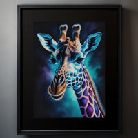 Pintura por Aquarela de uma Girafa 3:4