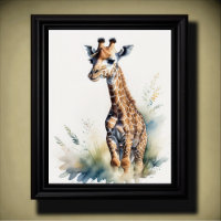 Pintura por Aquarela de uma Girafa 5:4