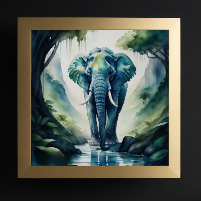 Poster Pintura por Aquarela do Elefante 1:1 (Criador carregado)