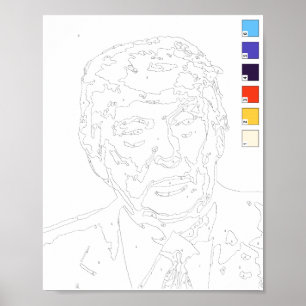 Poster Pintura por Números: Donald Trump 2