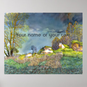 Poster pintura por tempestade de primavera