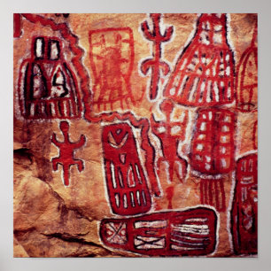 Pôster Pintura pré-histórica da rocha