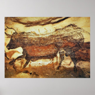 Poster Pintura Pré-Histórica De Cavernas Lascaux