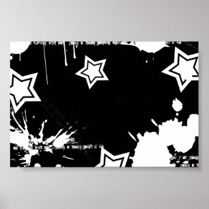 Pôster Pintura preto e branco