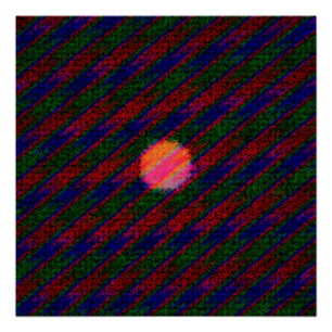 Pôster Pintura Psicodélica abstrato acrílica
