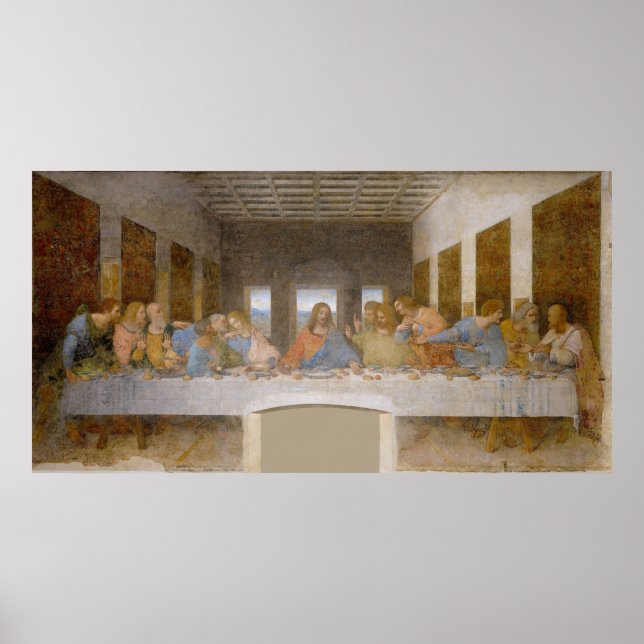 Poster Pintura Renascentista Da Vinci: "A Última Ceia", (Frente)